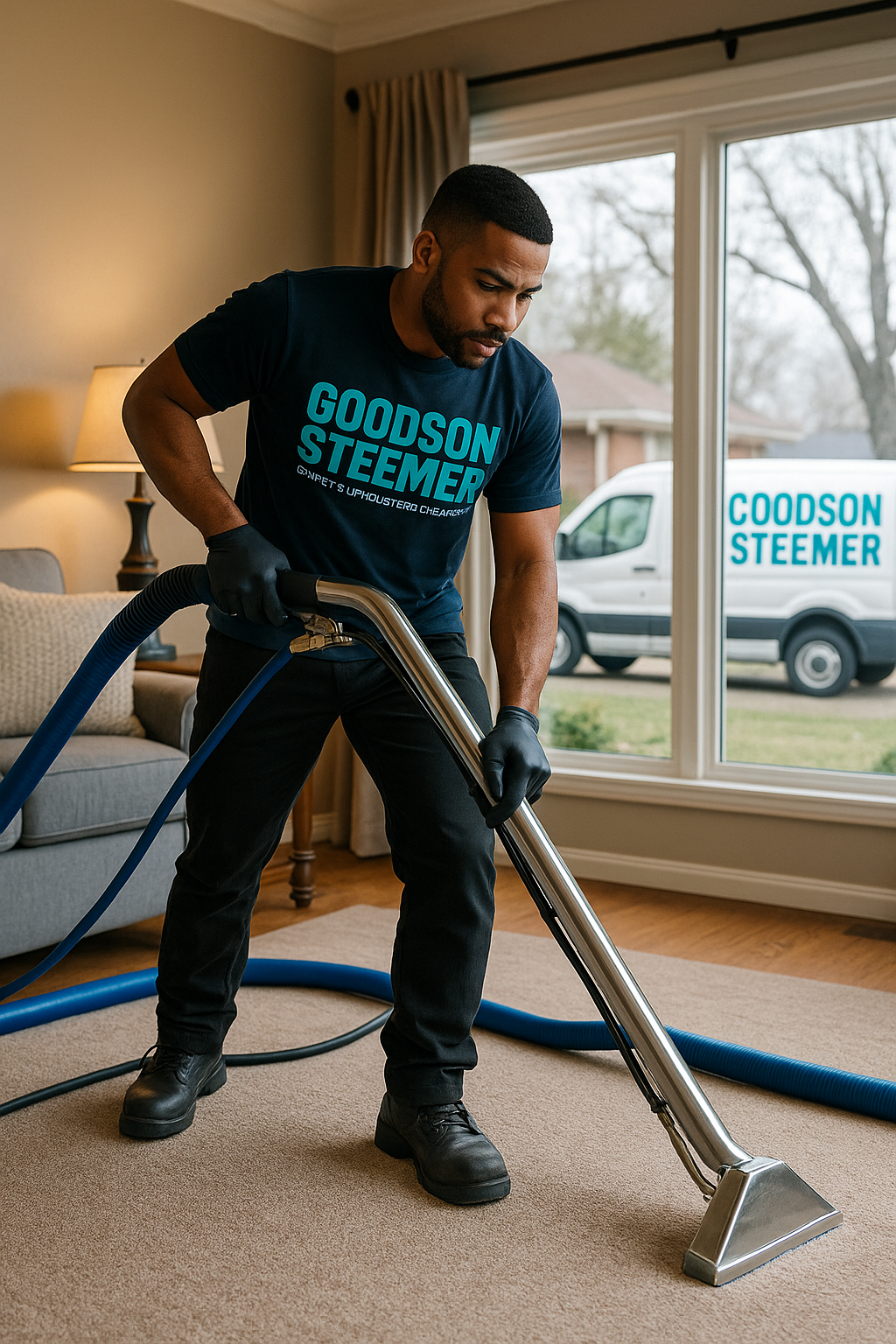 Carpet cleaning in Oak Park MI by Goodson Steemer