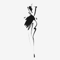 ballerina con tutù stilizzata