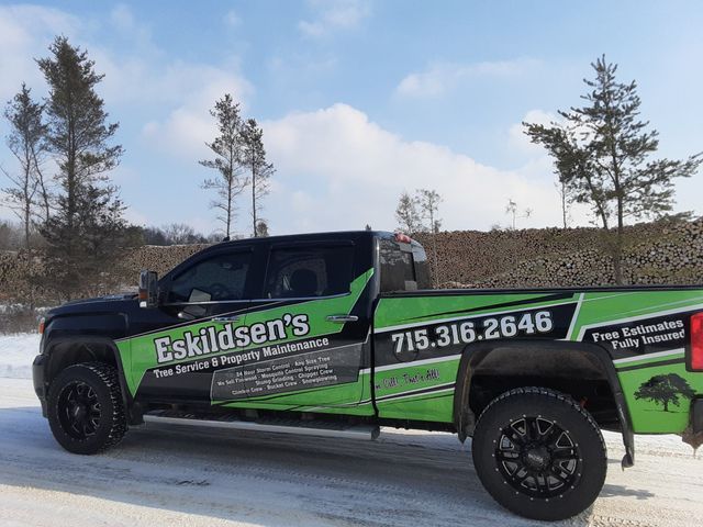 Green Pick-Up Car | Preston, WI | Eskildsen's Tree Service & Property Maintenance