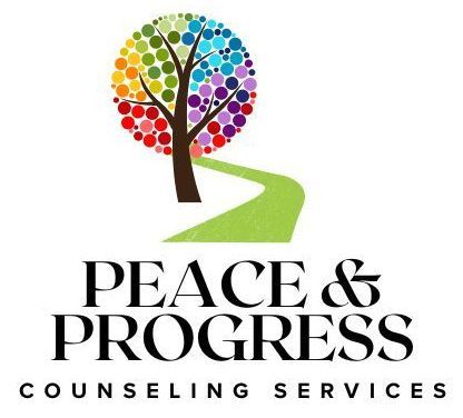 A logo for peace and progress counseling services