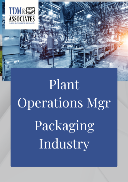 Plant Operations Manager - Packaging Industry