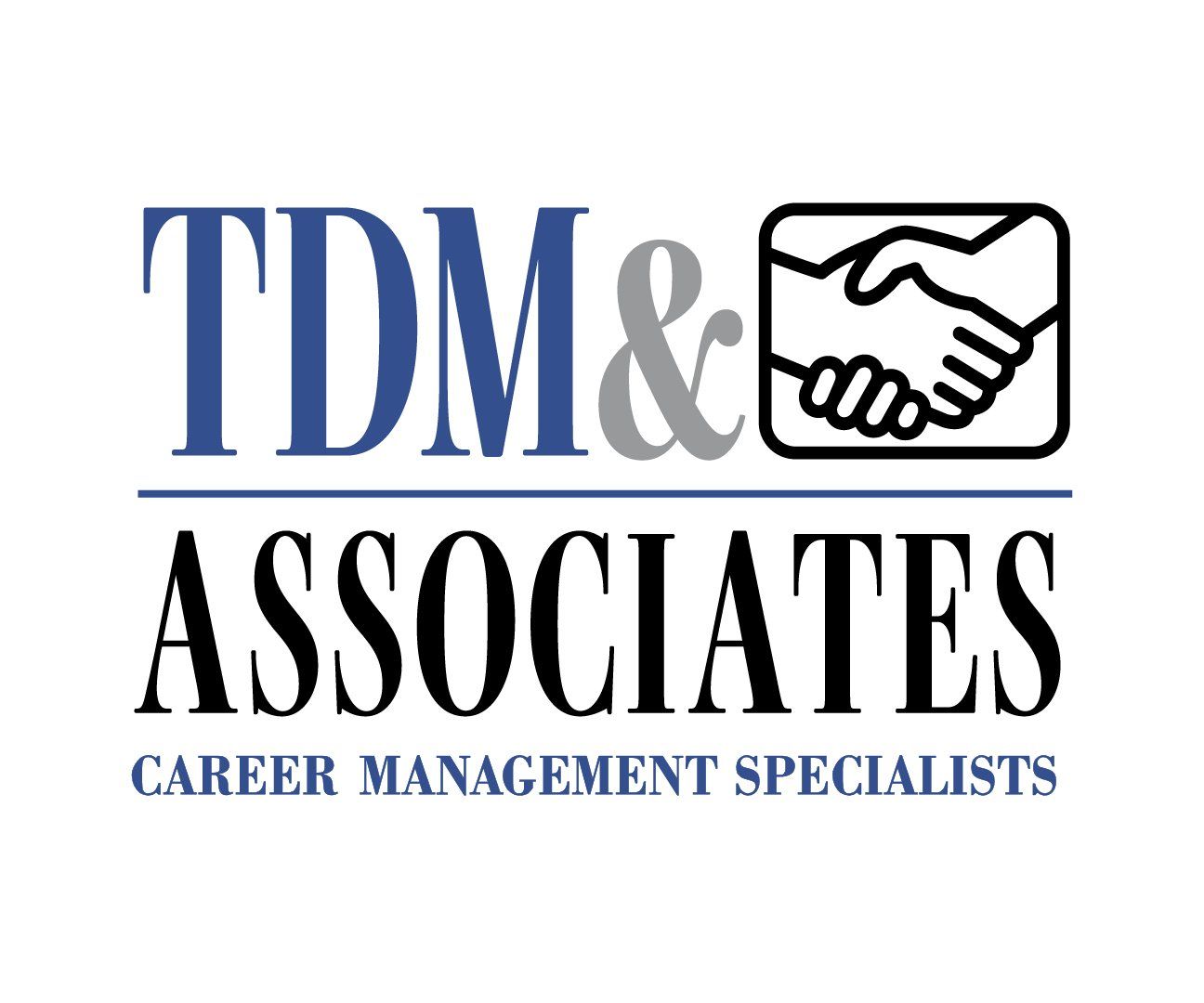 A logo for tdm & associates career management specialists