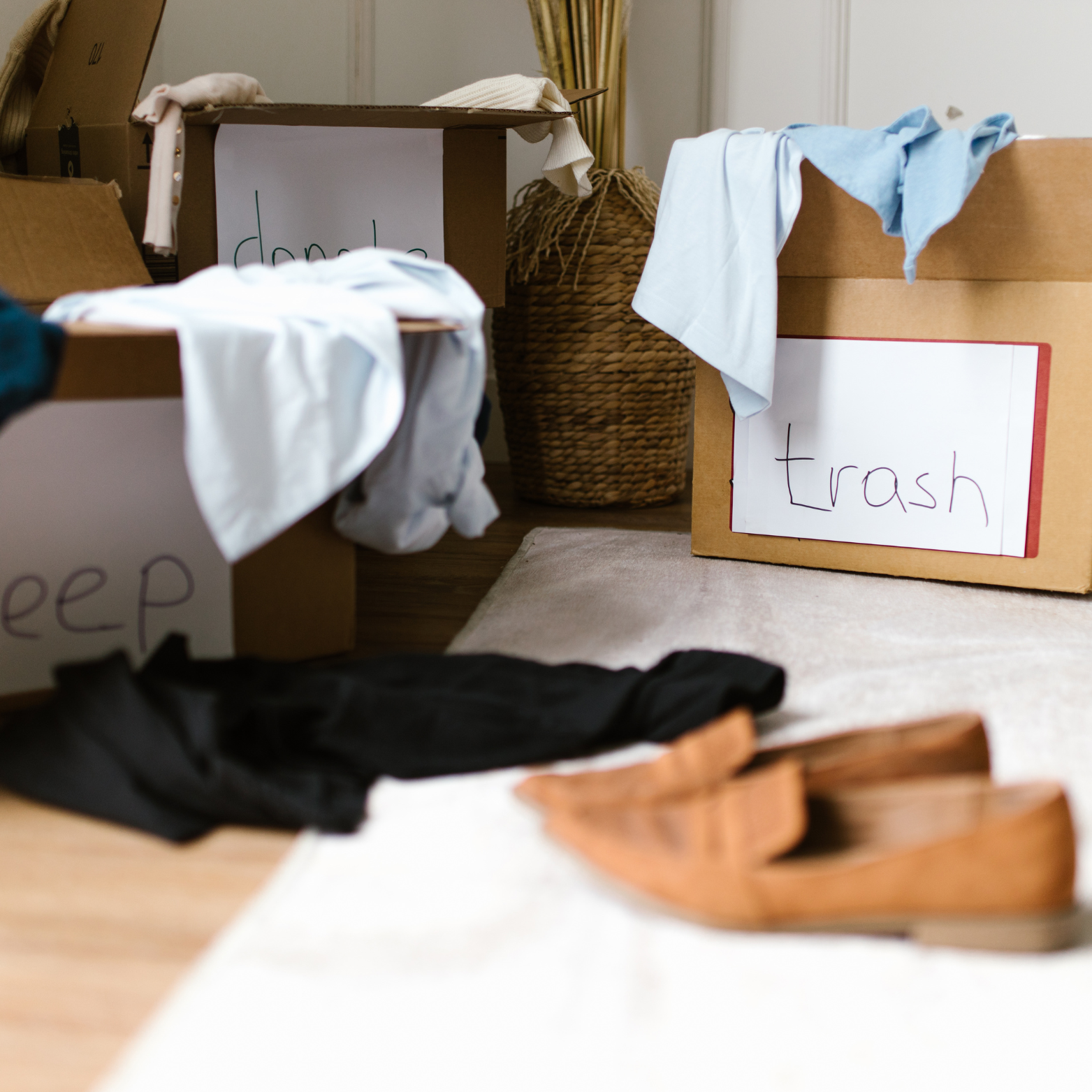 Boxes labeled 