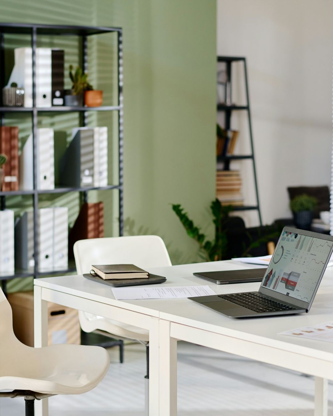 Organized modern office workspace designed to support focus, efficiency, and productivity