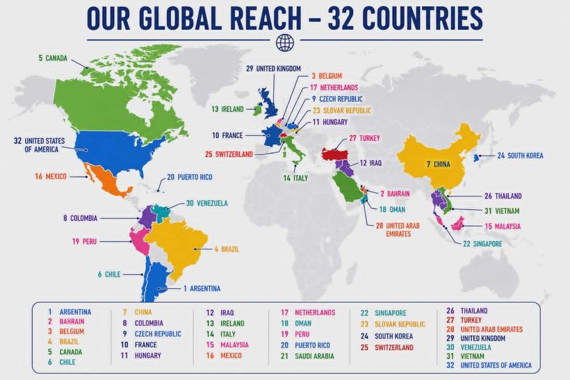 Map of our Global Reach