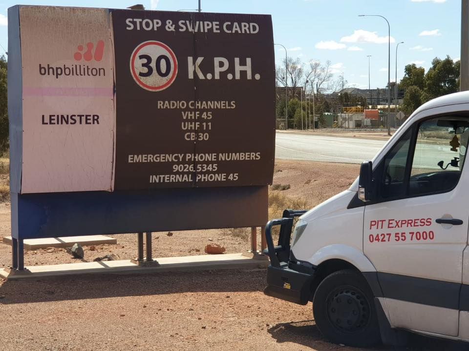 White Van is Parked in Front of a Sign — Pit Express in Smithfield, NSW