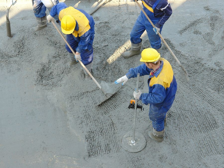 Decorative stamped concrete driveway installation St. Petersburg