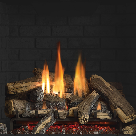 Realistic Fire-logs & Glowing Embers