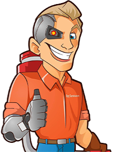 A cartoon of a man with a robot head giving a thumbs up.