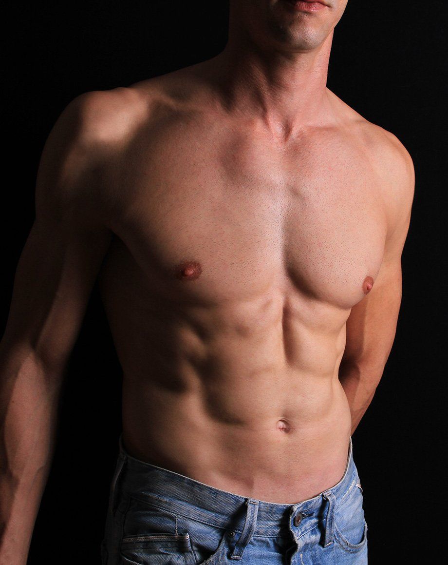 Muscular man with no shirt