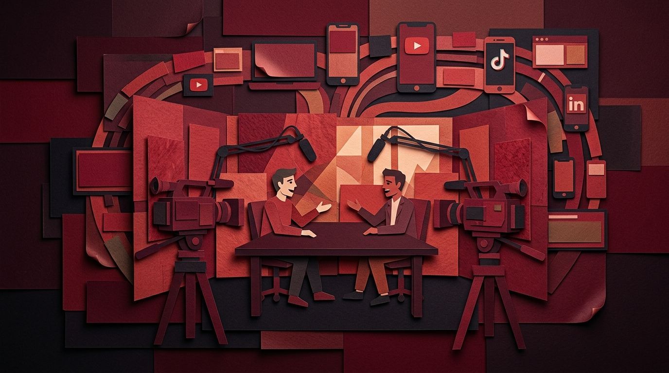 Professionelle Content-Produktion für digitale Kanäle: Der moderne Video-Podcast verbindet tiefgehendes Storytelling mit skalierbarer Multi-Channel-Distribution.