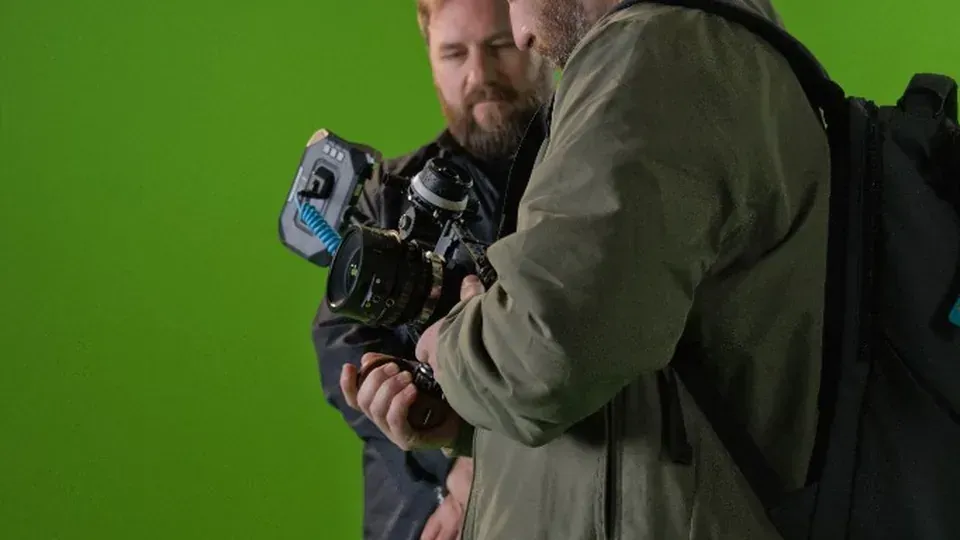 Greenscreen Test am Set