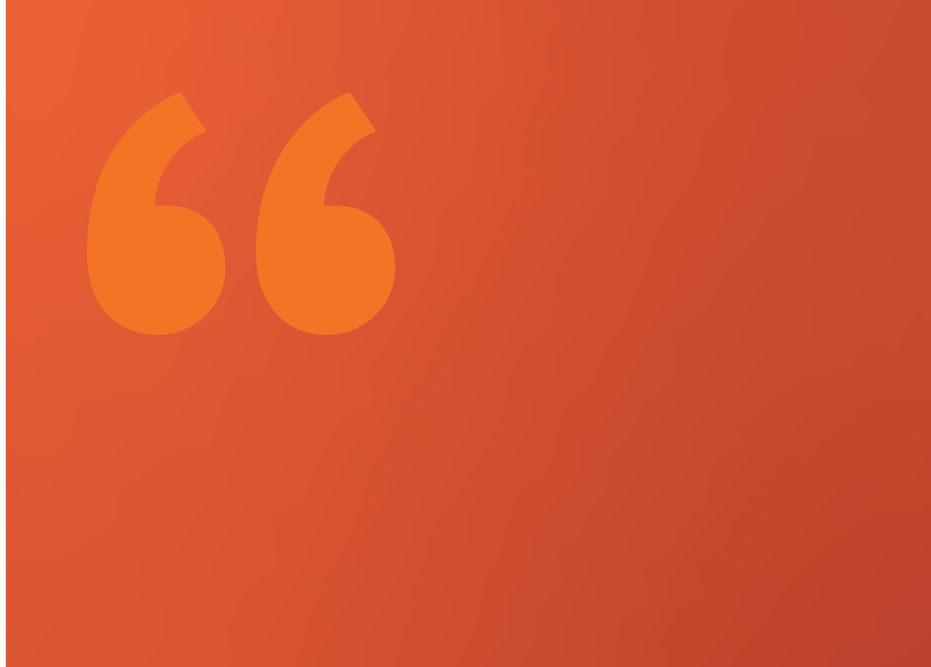 A quote icon on a red background.