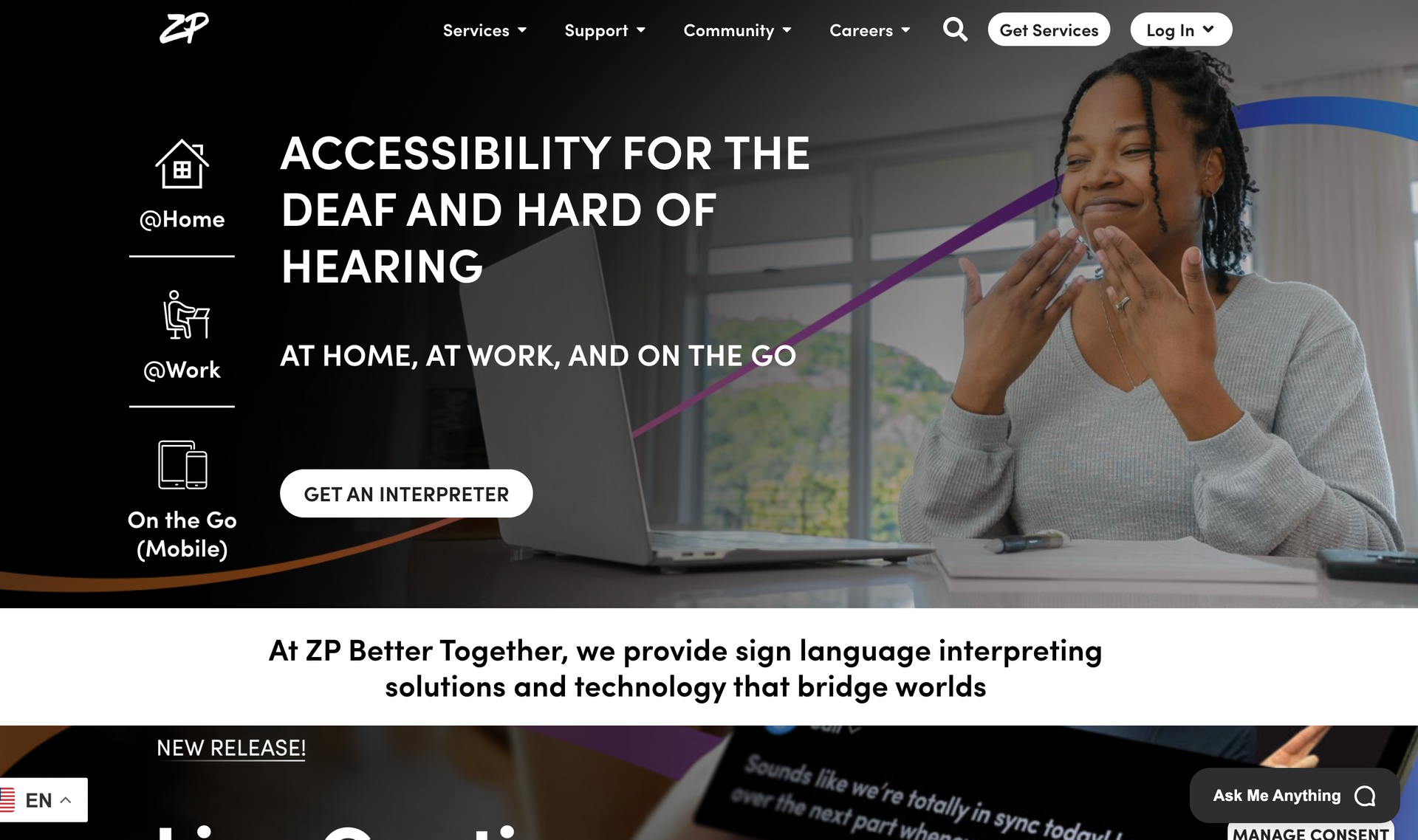 A man and a woman are talking to each other on a website.