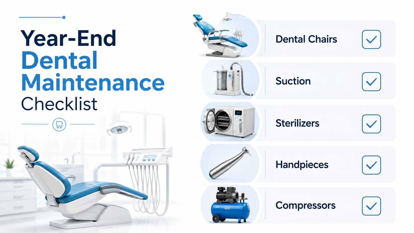 year-end dental equipment service checklist