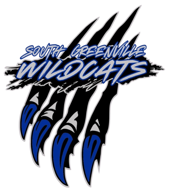 South Greenville Wildcats logo: claw marks tearing through with "South Greenville Wildcats" text.