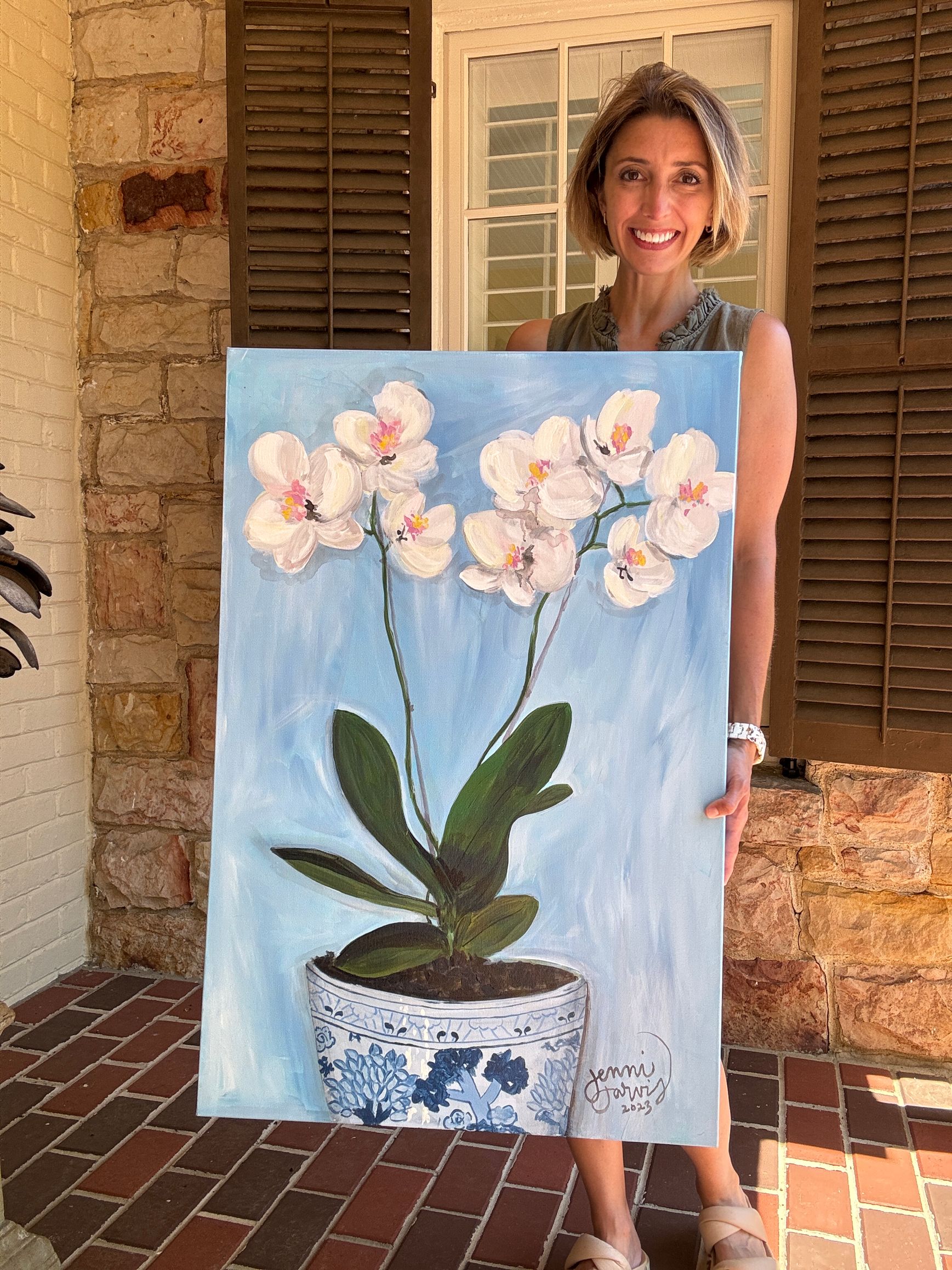 Orchids in Chinoiserie