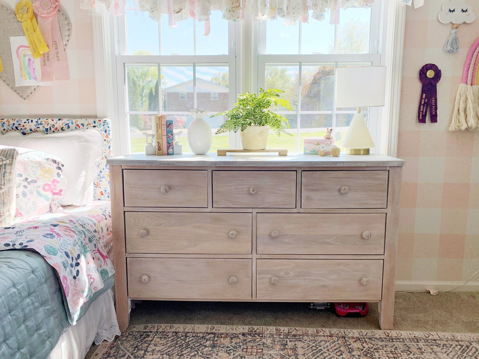 grey white washed dresser Makeover distressed white farmhouse dresser