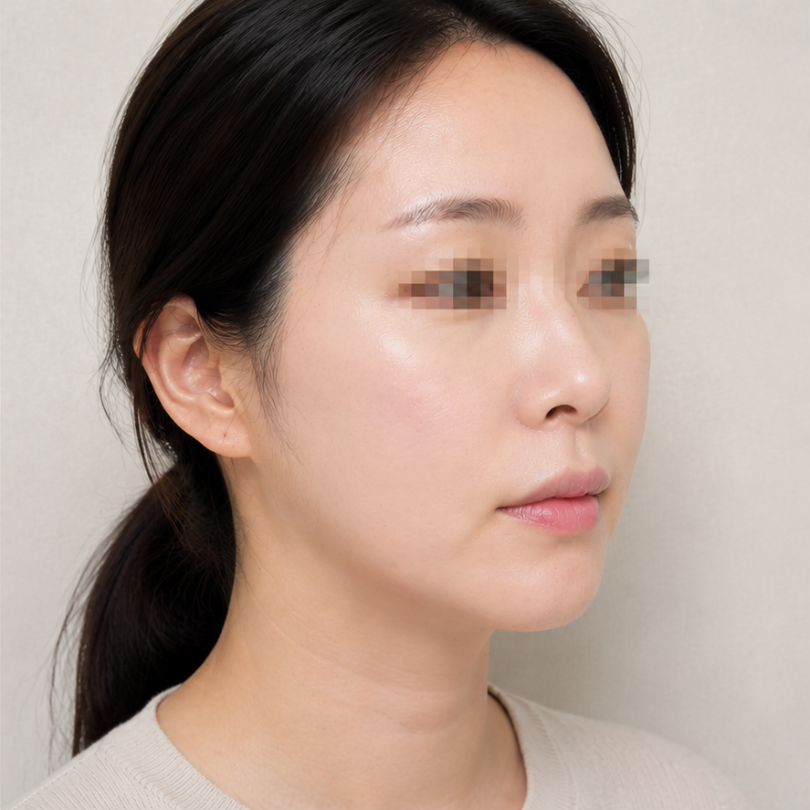 Same patient after aptos thread lifting at JRYN Busan