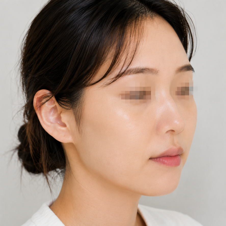 Same patient after laser mole removal at JRYN Busan