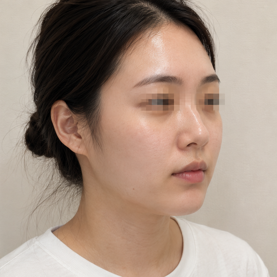 Same patient after rejuran skin booster at JRYN Busan