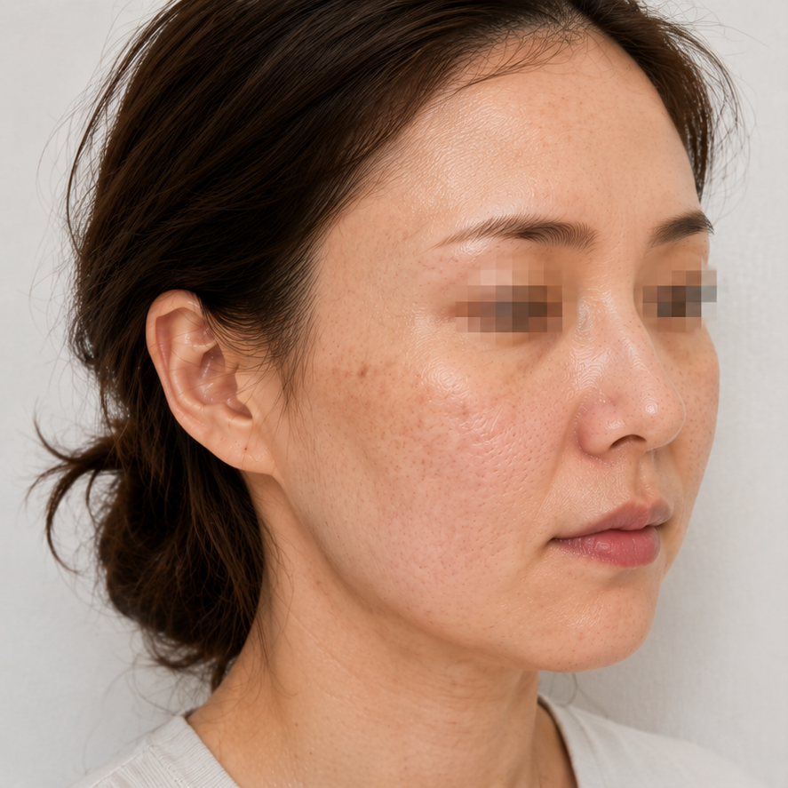 Patient before fractional laser resurfacing treatment at JRYN Seomyeon, Busan