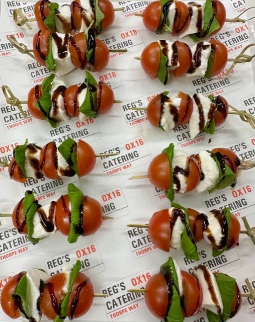 Caprese skewers buffetsReg's Catering Banbury