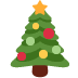 A christmas tree with a star on top of it.