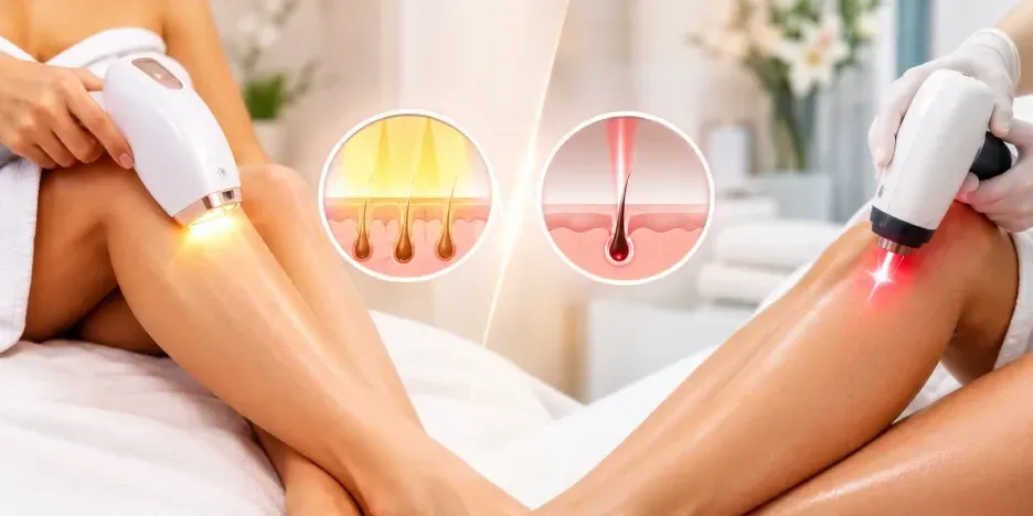 Comparaison entre épilation IPL et épilation laser 