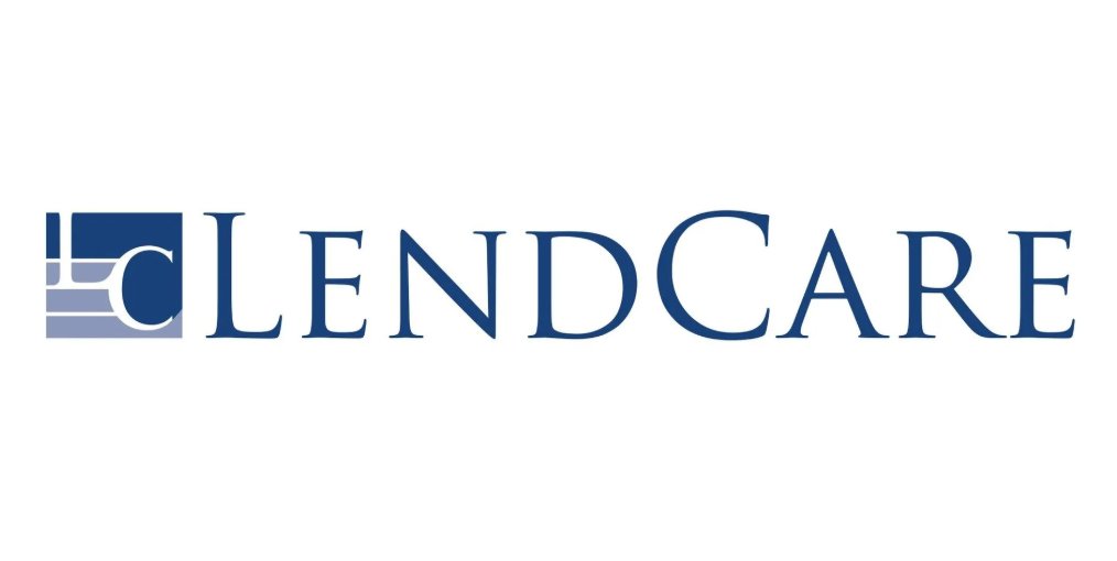 Logo of LENDCARE with blue and grey design elements.