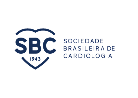 Logo da Sociedade Brasileira de Cardiologia (SBC) em azul, com “1943”.