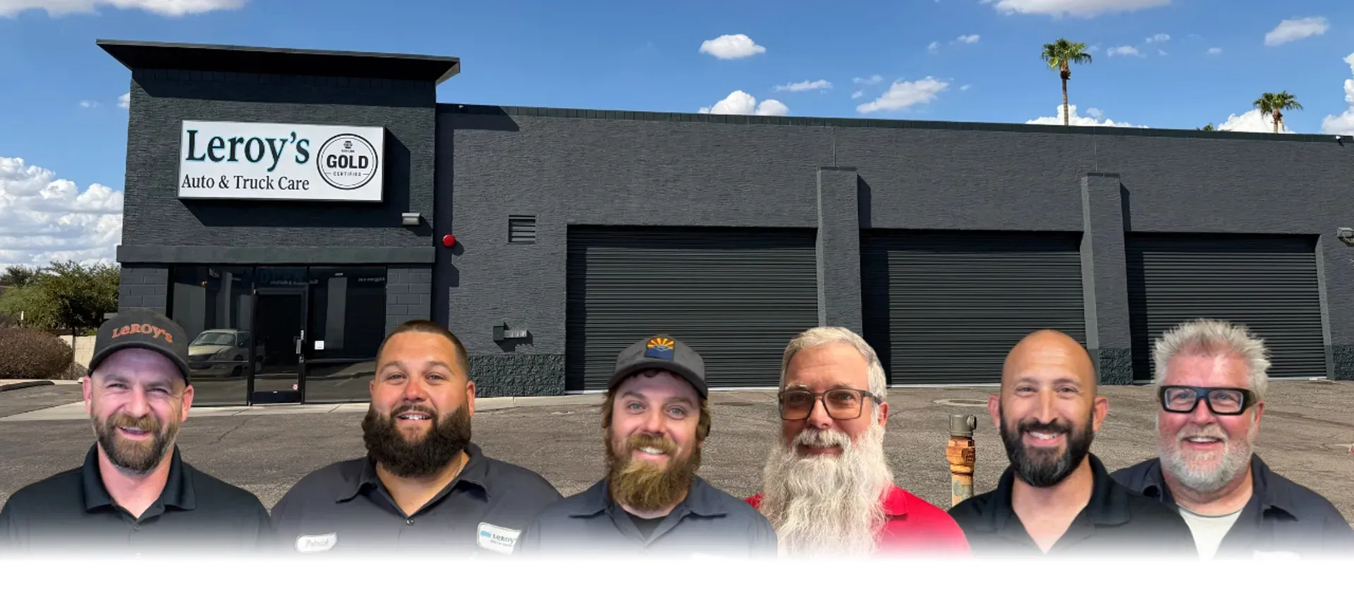 Our Expert Staff Outside of our shop in Peoria, AZ | Leroy's Auto & Truck Care