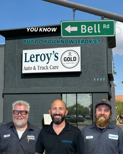 team in front of repair shop | Leroy's Auto & Truck Care