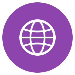 Stylized orange and purple “C” logo with concentric curved lines