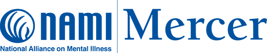 NAMI Mercer logo with blue text and a blue circular icon, National Alliance on Mental Illness