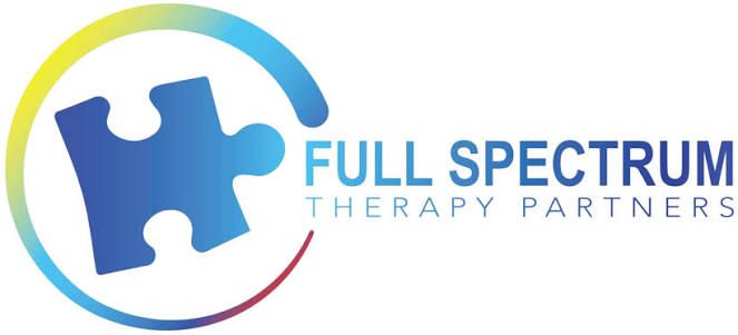 Full Spectrum Therapy Partners logo with blue puzzle piece and rainbow arc