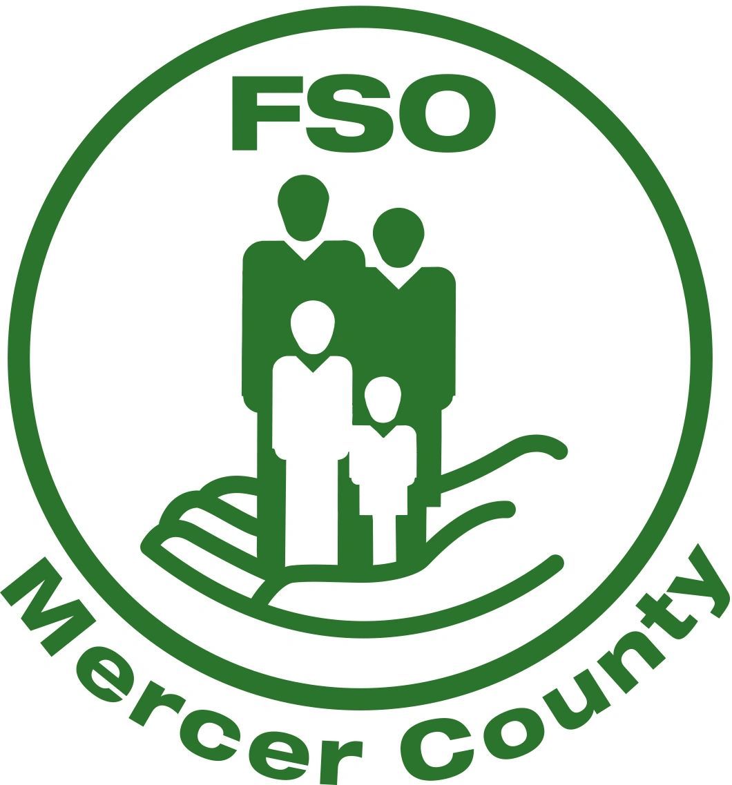 Green FSO Mercer County logo with a family icon inside a circle