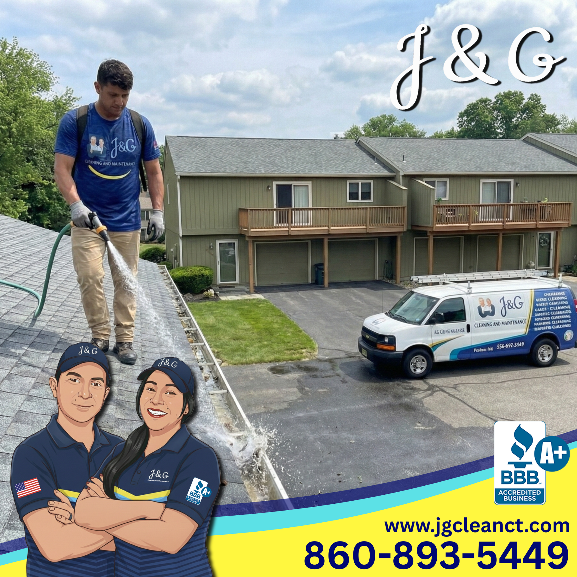 Two story home gutter guard installation in Southington CT performed safely and efficiently