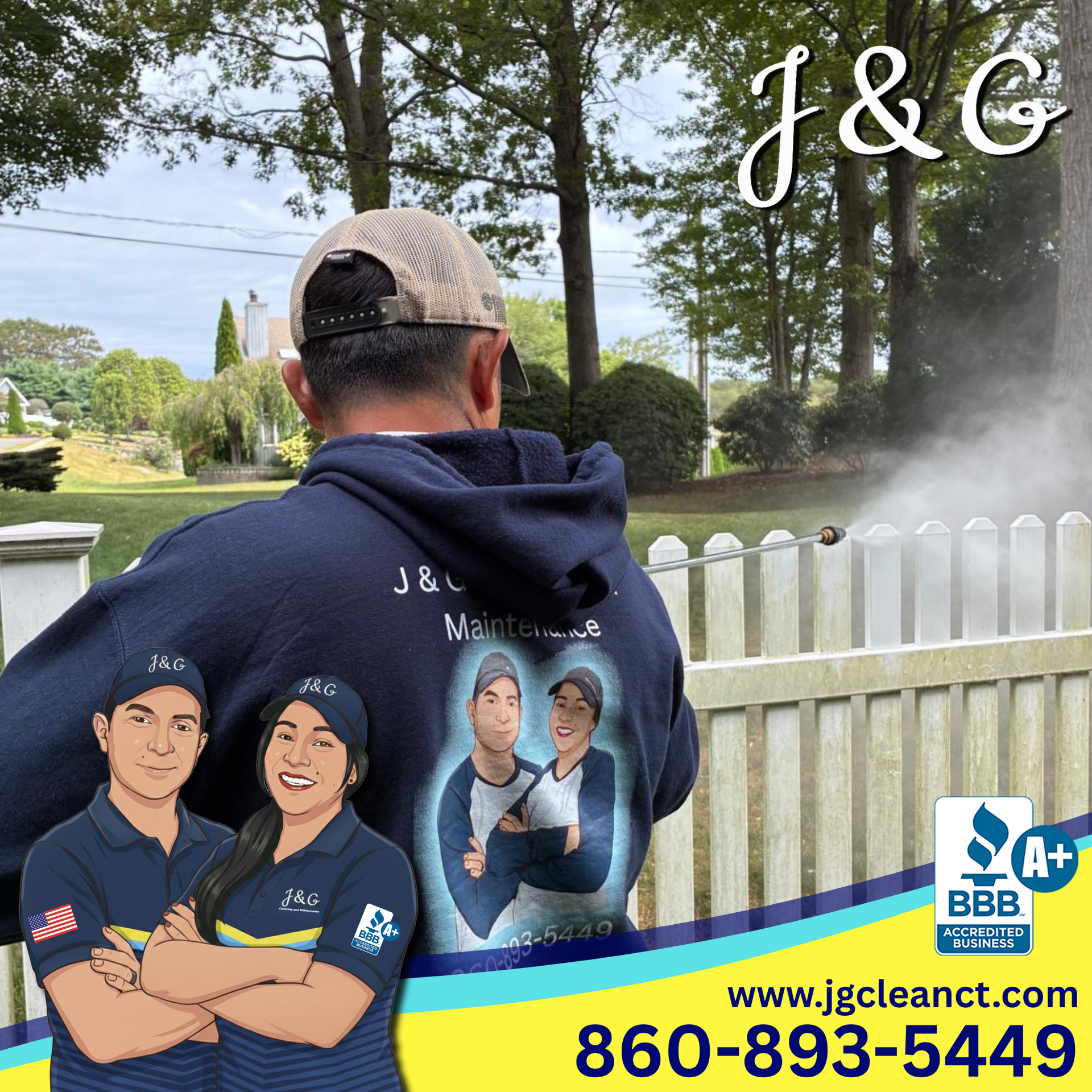 Driveway power washing service in Berlin CT cleaning concrete and removing stains