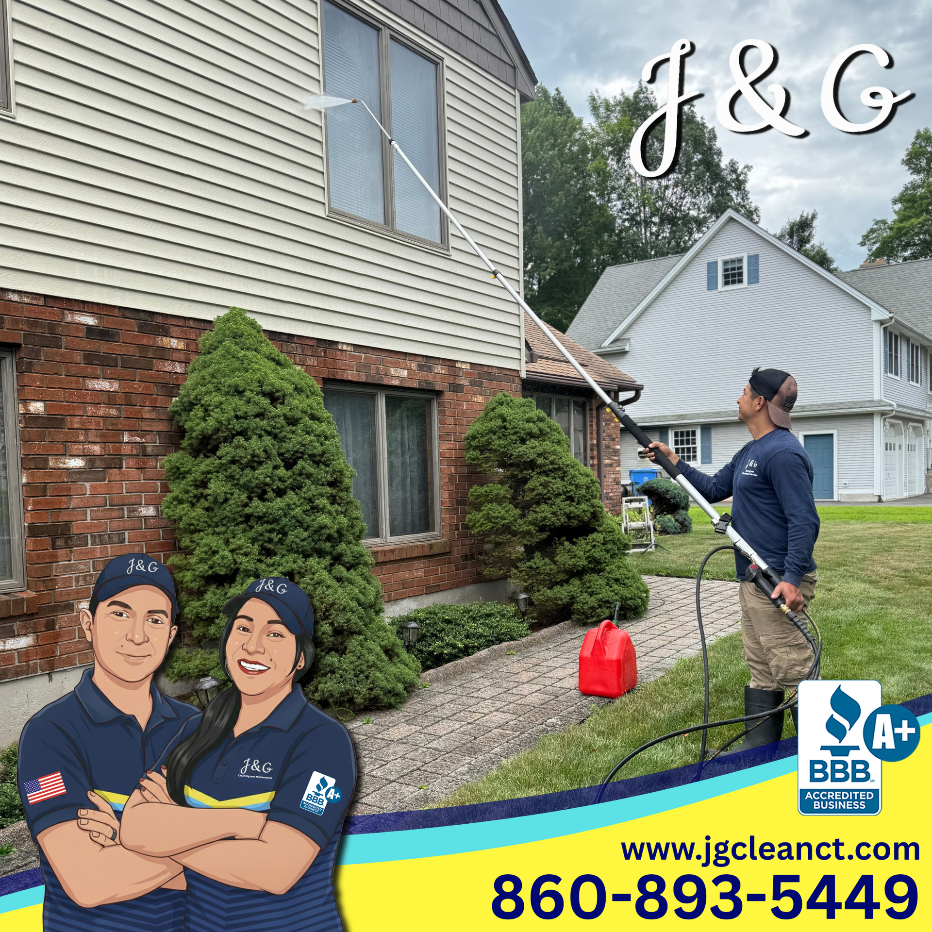 Residential power washing service in Berlin CT cleaning exterior surfaces