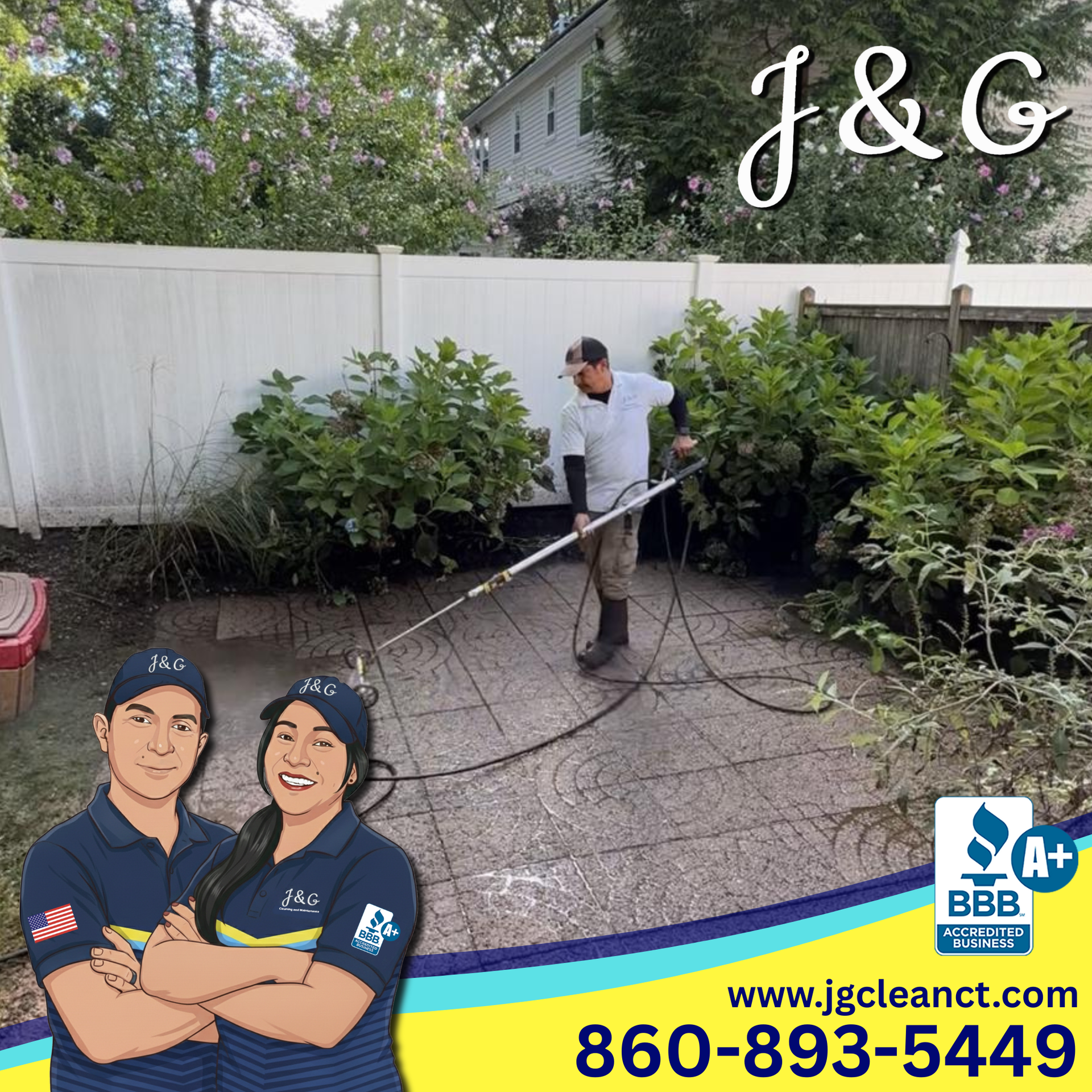 House siding power washing service in Berlin CT removing dirt and algae buildup