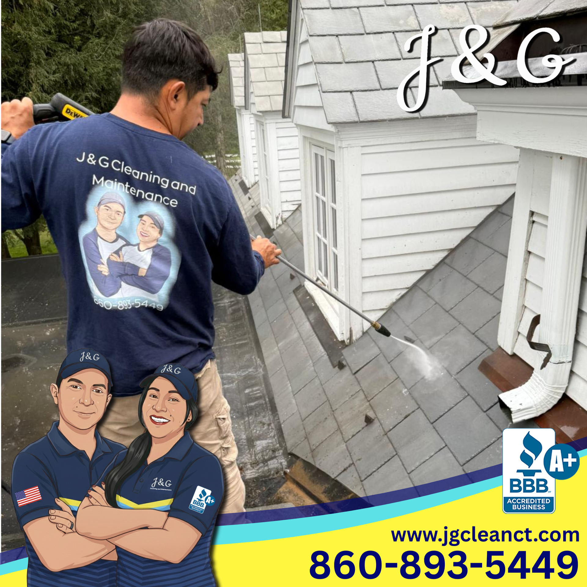 pressure washing driveway in newington ct removing stains and surface buildup