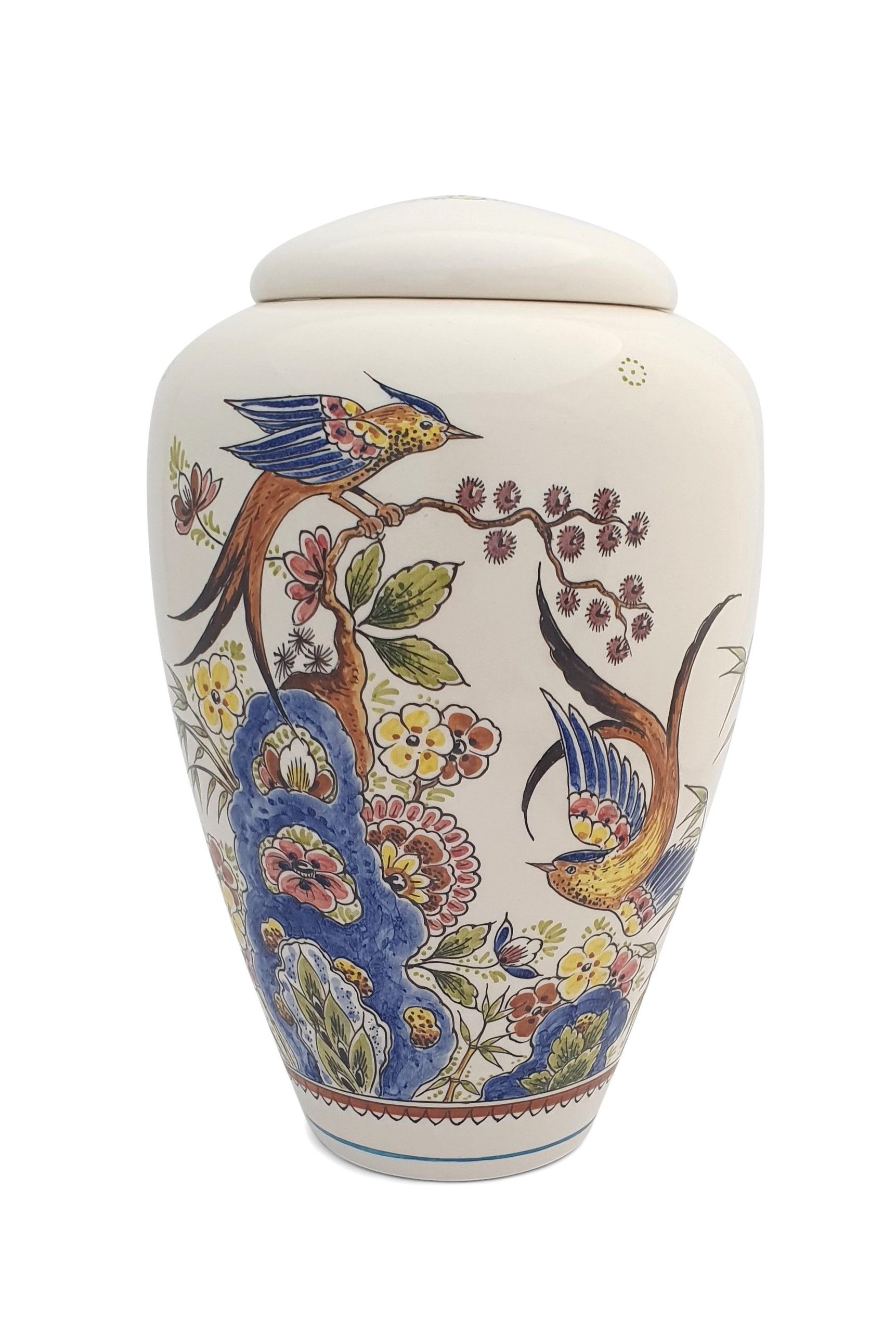 urn Paradijsvogels - Vogels met bamboe