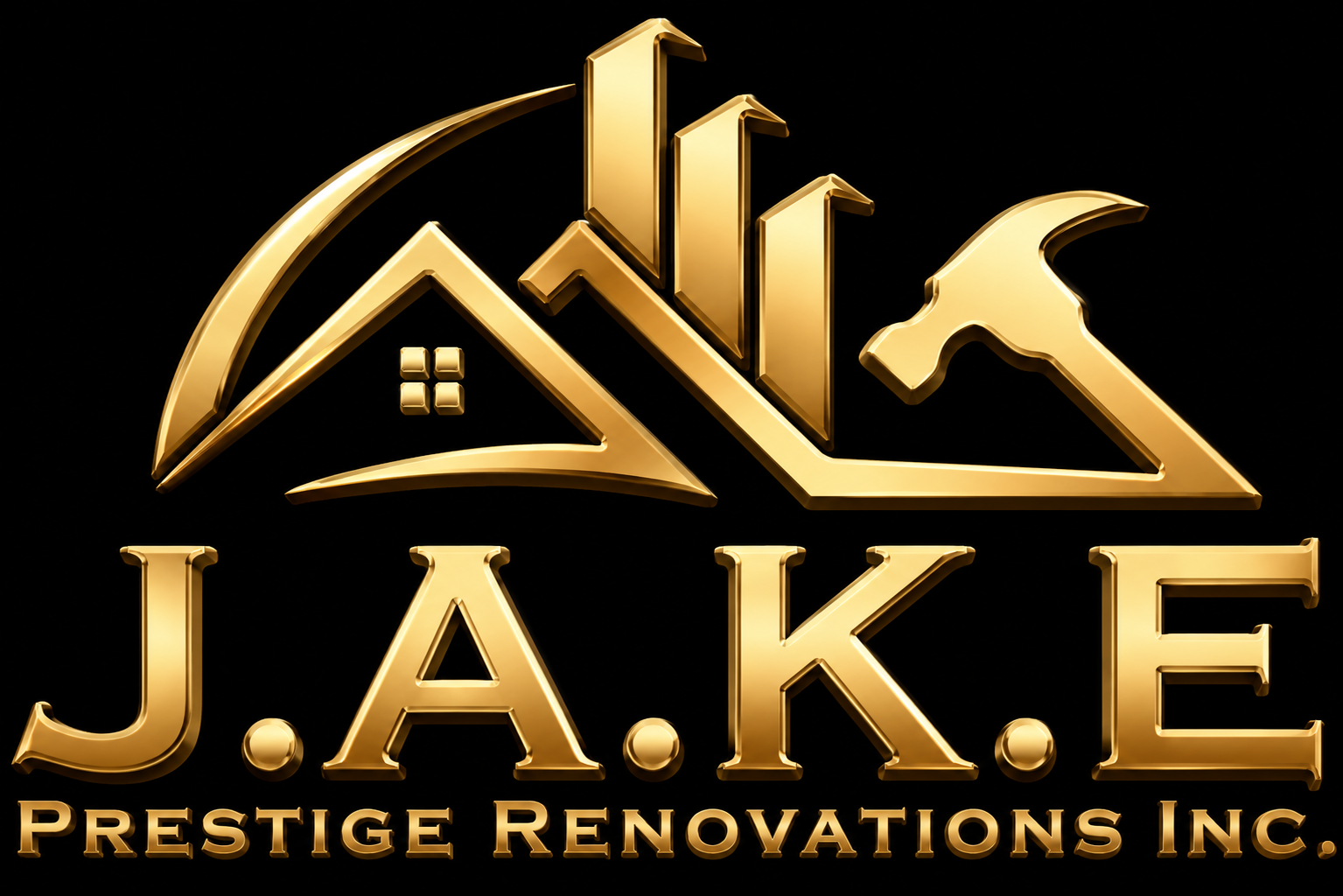 A logo for J.A.K.E. Prestige Renovations INC.