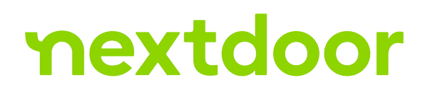 A green nextdoor logo on a white background