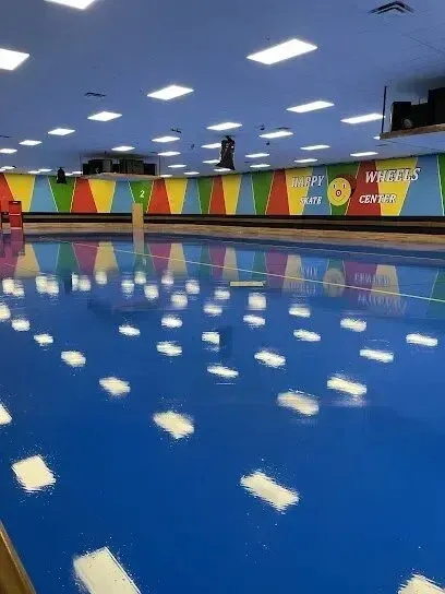 Chimney-Sweep-Portland-A large blue pool with a colorful wall behind it