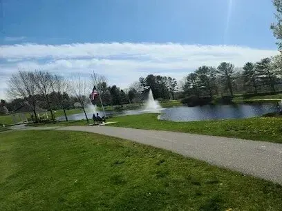 Chimney-Sweep-Portland-There is a fountain in the middle of the park.