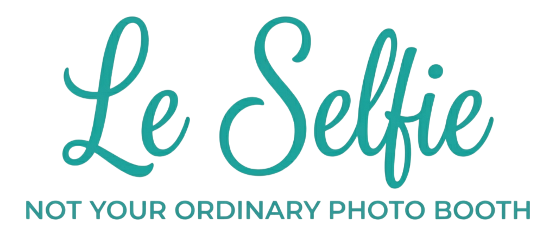 The logo for le selfie not your ordinary photo booth.
