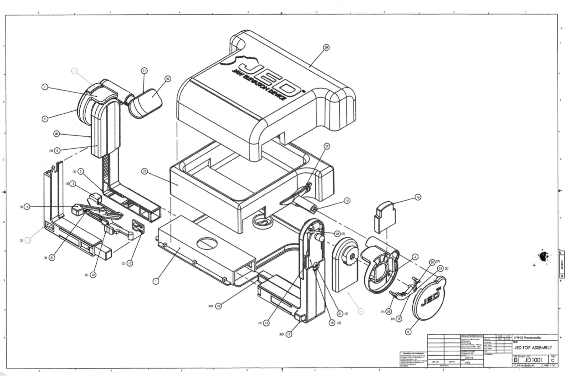 Metalworking machine operating in a workshop, with a drill bit over a metal form.