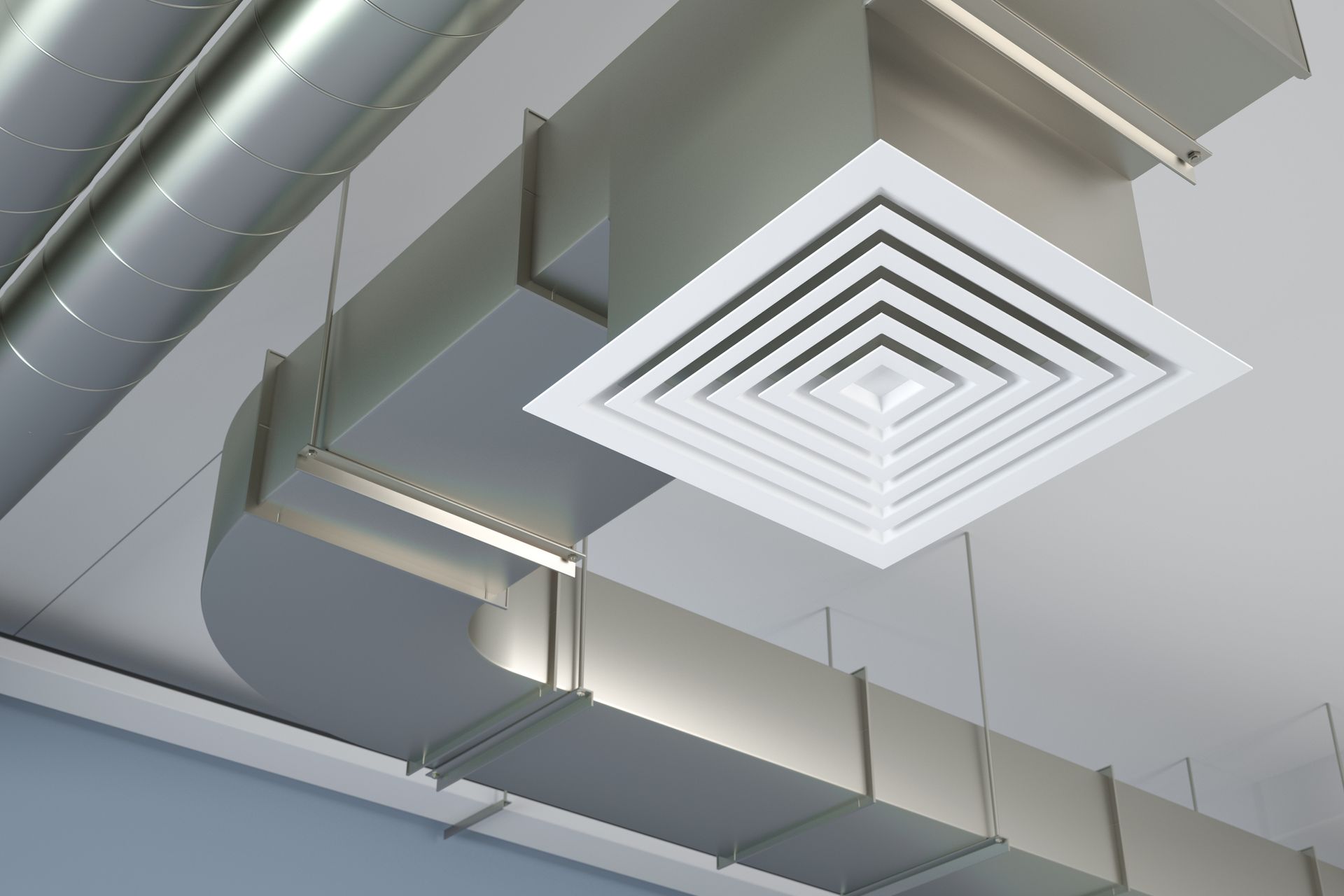 Industrial air duct ventilation